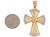 Two-Tone High Polish Stunning Pattee Cross Pendant (JL# P9584)