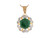 Two-Tone Solid Gold Ladies Cute Floral Charm Pendant (JL# P9268)