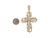 Covered Curved Big 3d Layered Modern Cross Pendant (JL# P9256)