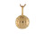 Solid Volleyball Sports Round Half Ball Floating Charm Pendant (JL# P9245)