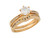 Channel Set Ladies Engagement and Wedding Duo Rings (JL# D9210)