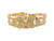 Two-Tone Gold CZ Accented King Tut Egyptian Pyramid and Hieroglyph Bracelet (JL# B9195)