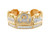 Two-Tone Brilliant Accented Religious Last Supper Jesus Bracelet (SKU# B9185)