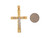 Two-Tone Gold Crucifix Religious Diamond Cut Cross Charm Pendant (JL# P9107)