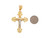 Two-Tone Gold Crucifix Religious Diamond Cut Cross Charm Pendant (JL# P9106)