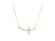 Shimmering Studded Religous Curved Latin Cross Nacklace (JL# N9056)