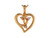 Diamond Contemporary Heart Shaped Twisted Charm Pendant (JL# P9037)