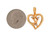 Diamond Contemporary Heart Shaped Twisted Charm Pendant (JL# P9037)