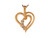 White Diamond Beautiful Heart Floating Charm Pendant (JL# P9028)