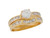 Round and Baguette Duo Engagement Wedding Rings (JL# D8835)