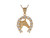 Horse Head Lucky Horseshoe Charm Pendant (JL# P8729)