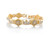 Two Tone Gold Face of Medusa Greek Key Design Bracelet (JL# B8462)