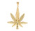 5.5cm Diamond Cut Marijuana Cannabis Pot Leaf Charm Pendant (JL# P8458)