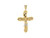 Two Tone Gold 9.05cm Nugget Design Crucifix Religious Pendant (JL# P8443)