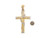 Two Tone Gold 11.4cm Latin Style Crucifix Religious Pendant (JL# P8442)