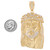 Two Tone Gold Face of Jesus Crown of Thorns Religious Charm Pendant (SKU# P8439)