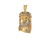 Two Tone Gold Face of Jesus Crown of Thorns Religious Charm Pendant (JL# P8439)