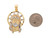 Two Tone Gold 3.8cm Face of Jesus and Halo Diamond Cut Religious Pendant (JL# P8437)