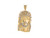 Two Tone Gold 8.1mm Face of Jesus Religious Pendant (JL# P8400)