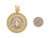 Two Tone Gold Face of Medusa Greek Key Detailing Pendant (JL# P8397)