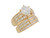 Triple Row Channel Set Ladies Wedding Set Duo Rings (SKU# D8370)