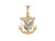 Two-Tone Gold 5.6cm x 3.7cm Patriotic Eagle Anchor Pendant (JL# P8277)