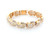Two-Tone Gold Baguette and Round Cut Sparkling Bracelet (JL# B7747)