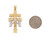 Two-Tone Gold Round Cut Jesus and Angels Caravaca Cross Pendant (JL# P7738)