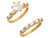 Round and Baguette CZ Engagement Wedding Band Duo Set (JL# D7183)