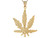 Real Diamond Cut 4.7cm Marijuana Charm Pendant (JL# P6872)