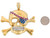Two Toned Gold Accents Skull & Crossbones 6.44cm x 6.5cm Pendant (JL# P6855)