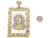 Two Toned Gold Accents Jesus Christ 10.57cm x 6.19cm Religious Pendant (JL# P6849)