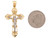 Real Two Tone Gold 3.4cm x 2.0cm Petite Jesus Crucifix Religious Cross Pendant (JL# P6829)