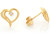 Diamond Accent Beautiful Heart Ladies 1.0cm Post Earrings (JL# E6654)