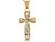 Real Two Tone Gold Accents Lovely Crucifix Cross 3.0cm Pendant (JL# P6512)