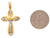 Two Tone Real Gold Accents Pretty Crucifix Cross 3.3cm Pendant (JL# P6511)