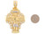 Real Two Tone Gold 6.6cm x 4.3cm Jesus Christ Crucifix Pendant (JL# P6426)