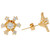 Real Cluster 1.33cm Dainty Snowflake Post Earrings (JL# E6381)