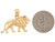 Real Leo Lion August Birthday 1.9cm Charm Pendant (JL# P6365)