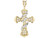 Two Tone Real Gold Cluster Brilliant 7.6cm Cross Pendant (JL# P6190)