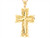 Real 4.5cm Nugget Ornate Cross Religious Charm Pendant (JL# P5925)