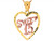 Two Tone Gold 15 Anos Quinceanera Delicate Heart 2.94cm Charm Pendant (JL# P5739)