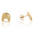 Real Lucky Horseshoe Pin Post Earring (JL# E5057)