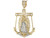 Two Toned Real Gold 6.5cm Virgin Mary Guadalupe Anchor Pendant (JL# P5038)