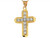 Sparkling 3.02cm Long Classic Cross Charm Pendant (JL# P4926)