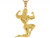 3.65cm Muscle Man Weightlifter Sport Charm Pendant (JL# P4898)