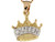 Two Tone Real Gold 1.81cm Queen Crown Classy Designer Charm Pendant (JL# P4867)