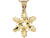 Real 2.1cm Stunning Snowflake Design Charm Pendant (JL# P4864)