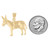 Real 2.14cm Sleek Donkey Burro Charm Pendant (SKU# P4826)