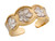 Two-Toned Real Gold & Rhodium Flowers Designer Ladies Toe Ring (JL# H4690)